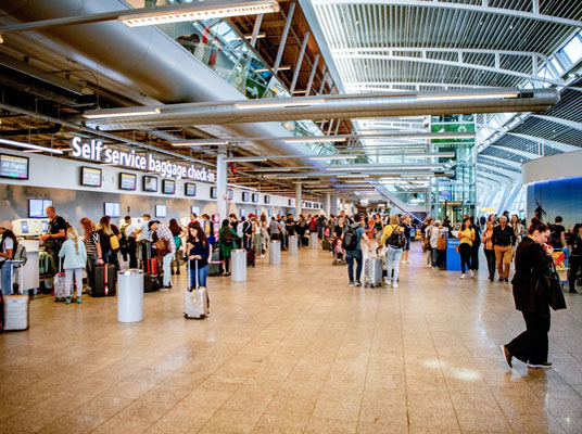 Kom op tijd naar de luchthaven